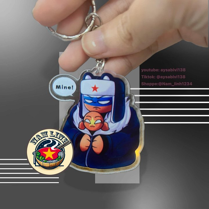 Countryhumans Russia keychain 6cm product image (1)
