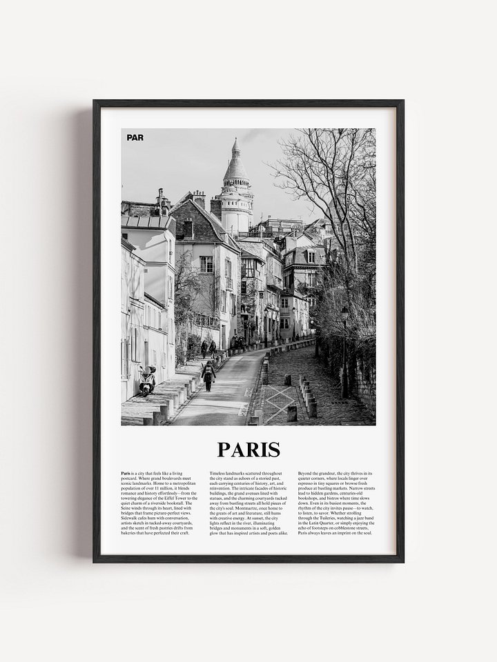 Paris 06 Newspaper Poster | Framed product image (1)