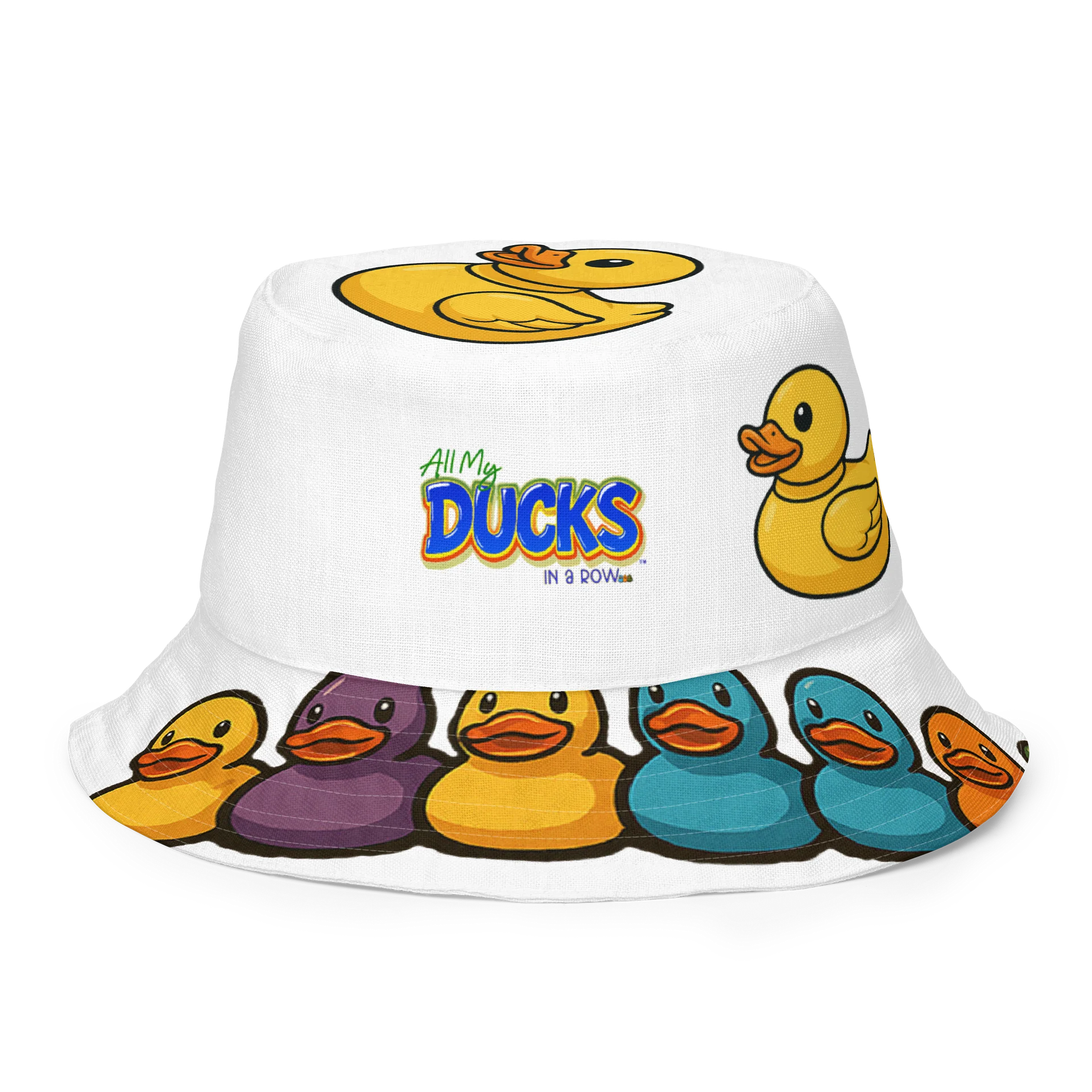 The Jeople™ Signature Series DUCKS in a ROW™ – "Duck, Duck... No Goose!" Reversible Bucket Hat product image (2)