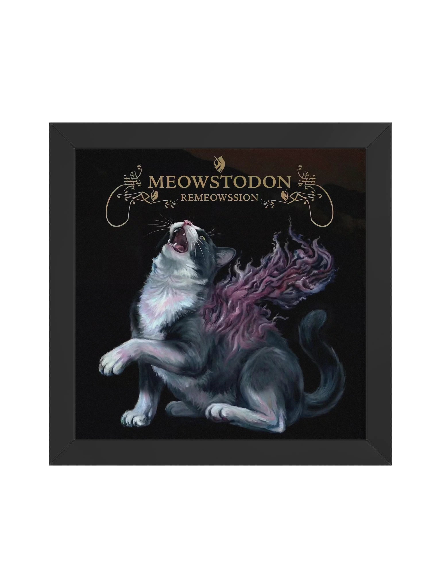 MEOWSTODON REMEOWSSION FRAMED POSTER product image (1)