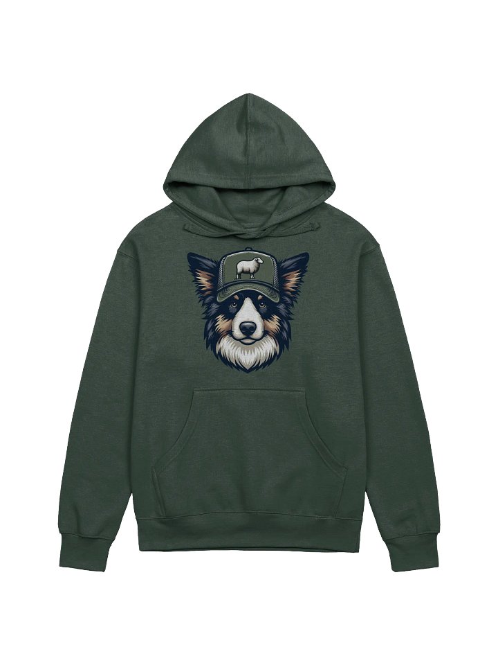 Border Collie in Trucker Hat with Sheep - Hoodie product image (1)