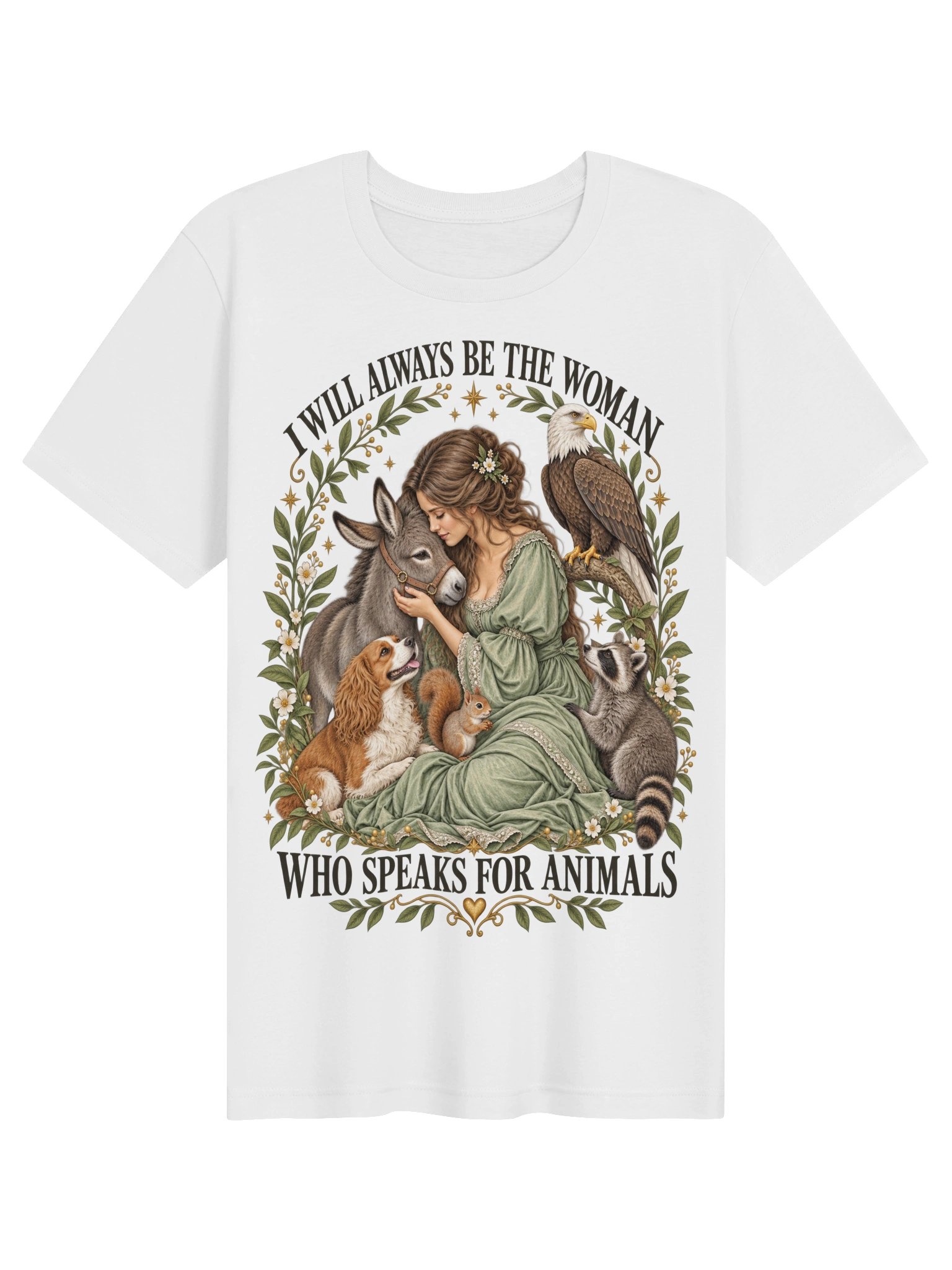 I Will Always Be The Woman Who Speaks For Animals - White T-Shirt product image (1)