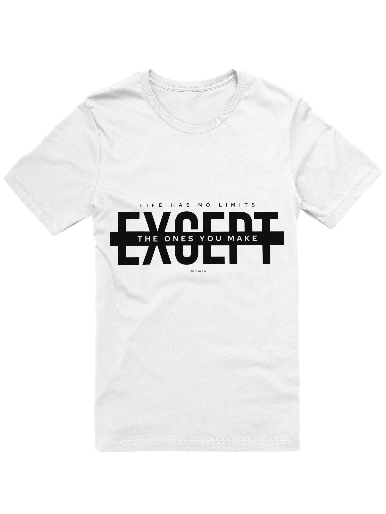 No Limits White Tee – Break the Box You Built product image (1)