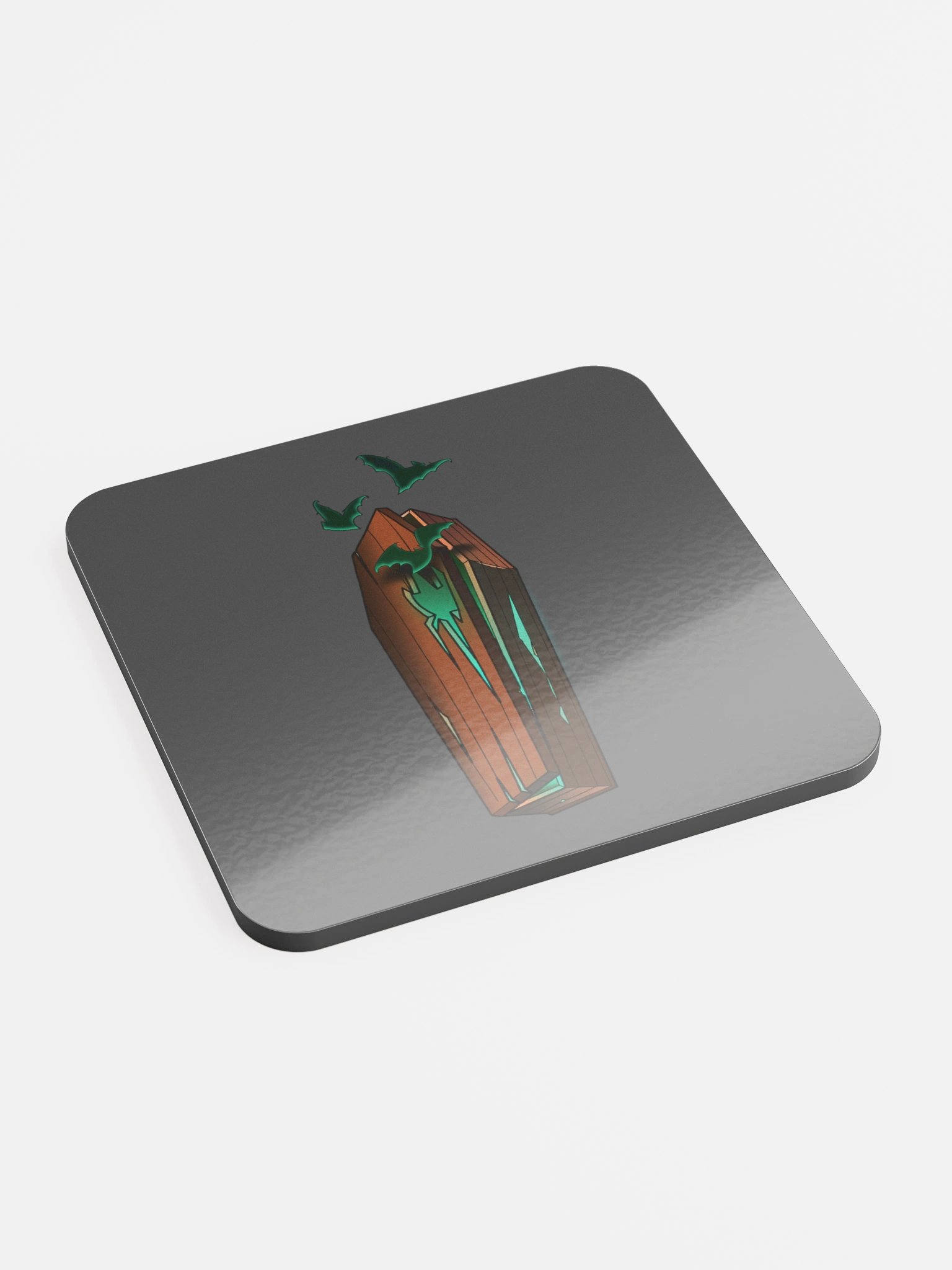 Coffin - Glossed Cork Coaster product image (2)