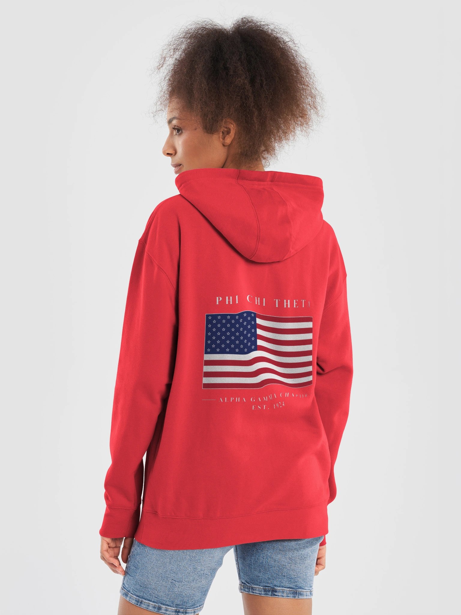 Phi Chi Theta Hoodie, Red product image (6)