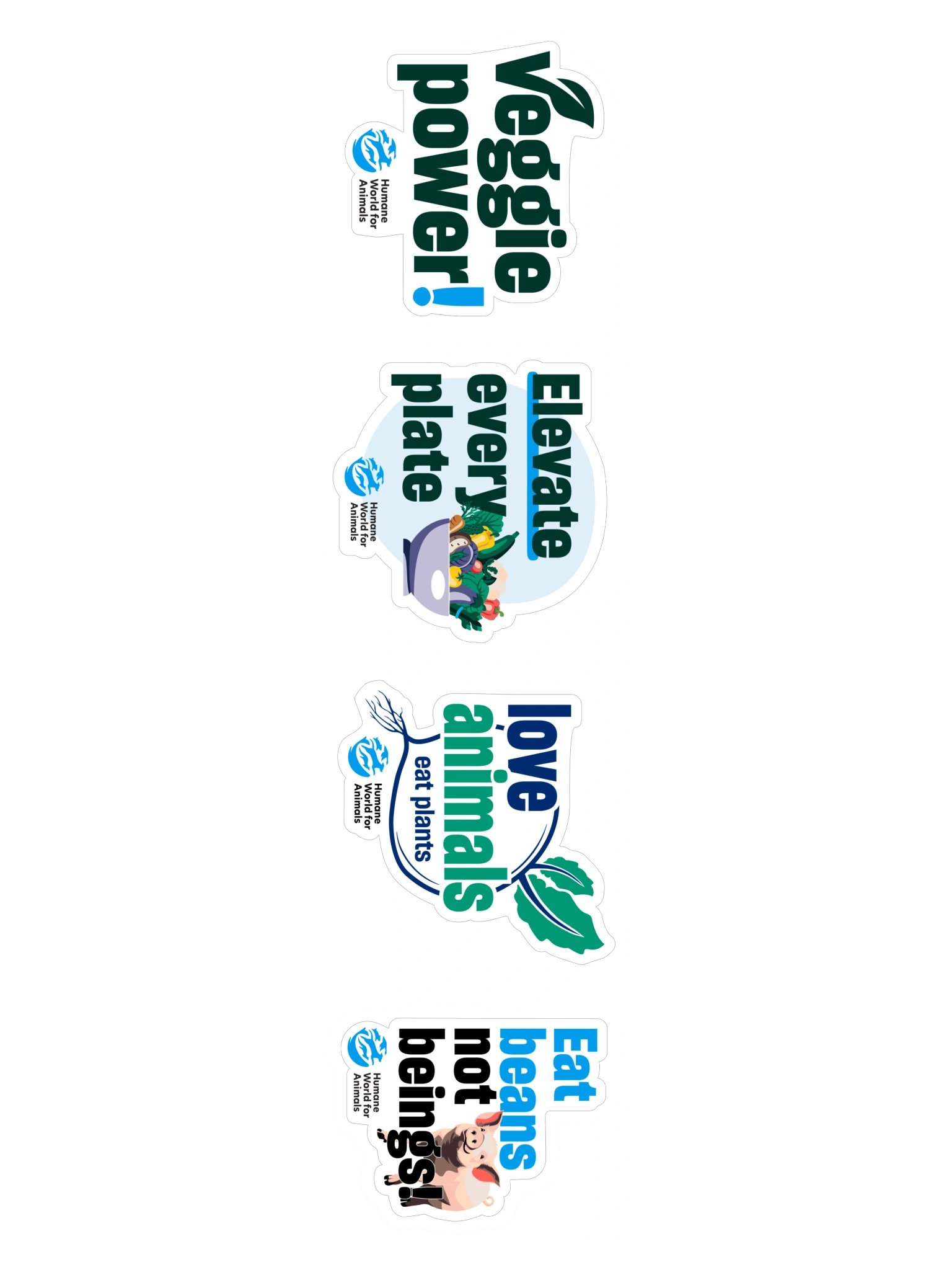 Plant-based eating stickers – Set of 4 product image (8)