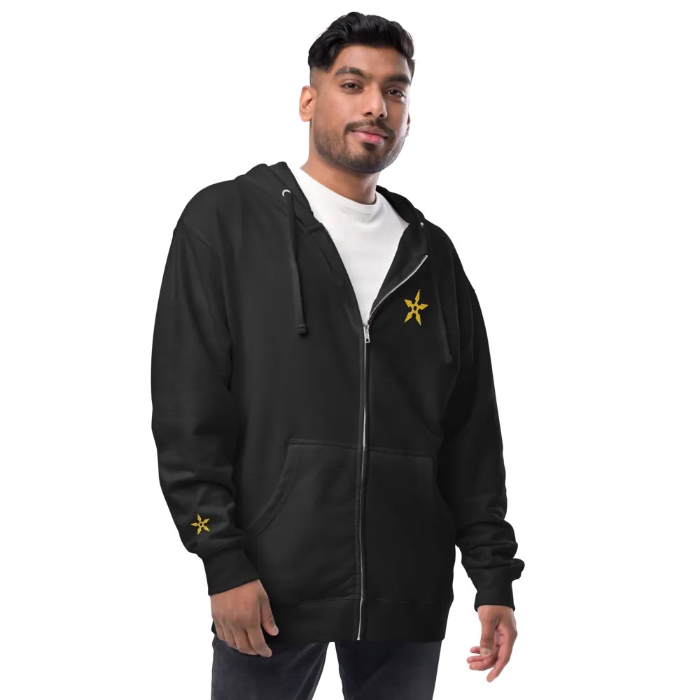 Golden Shuriken Zip-Up Hoodie product image (6)