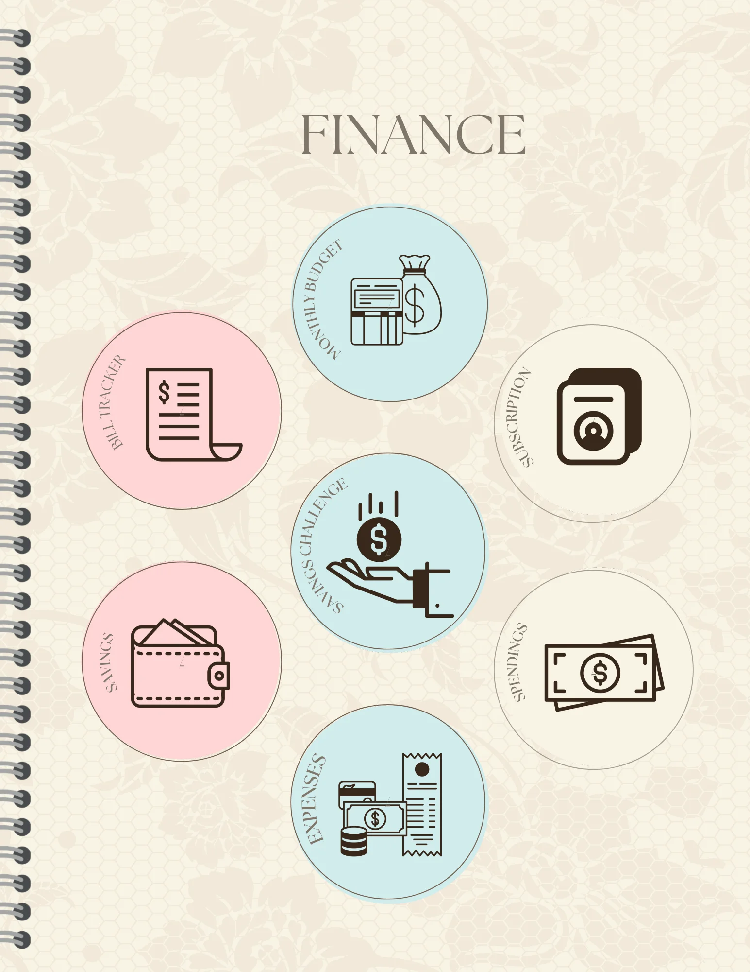 Detailed Undated Planner - Abstract Neutral product image (6)