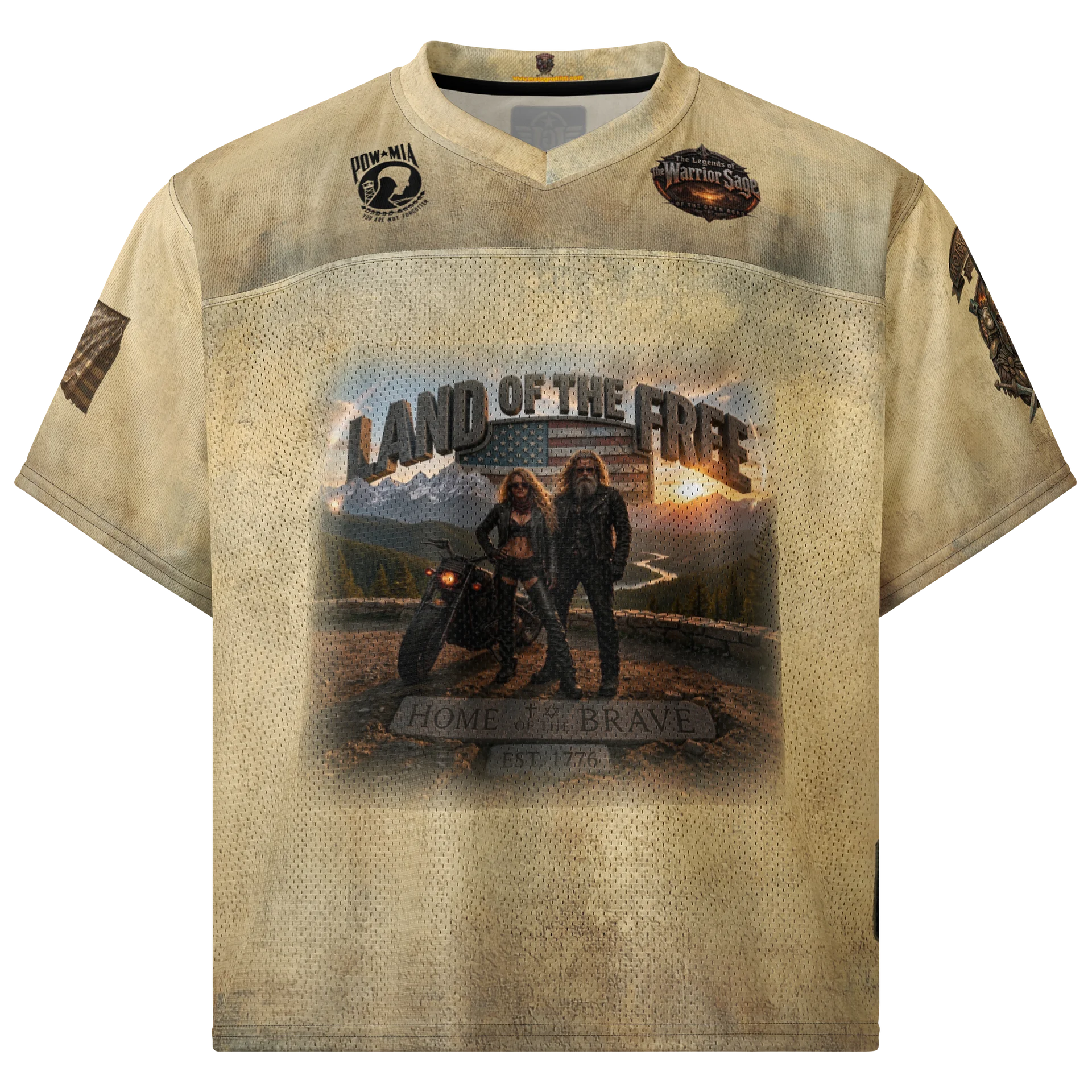 MötoGraffitti Warrior Sage Land of the Free Football Jersey product image (1)