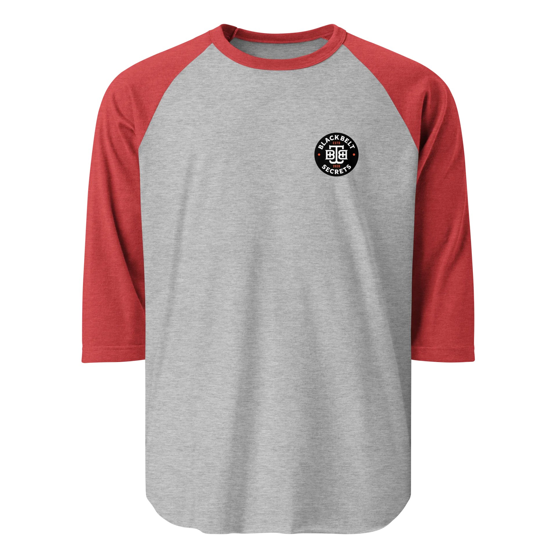 BBS Raglan Baseball ¾ Sleeve Tee White/Red product image (1)