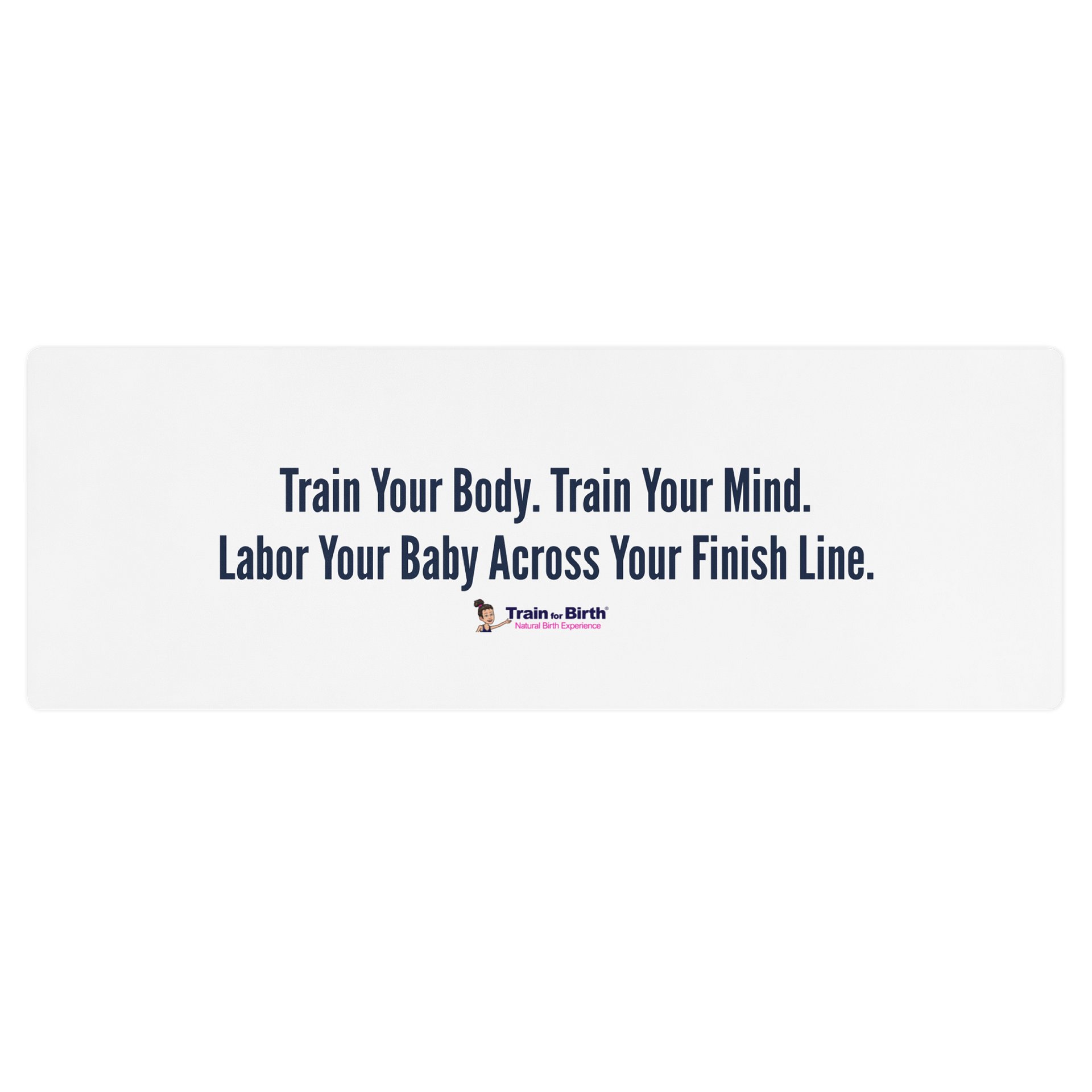 Train for Birth® White/Navy Yoga Mat product image (1)