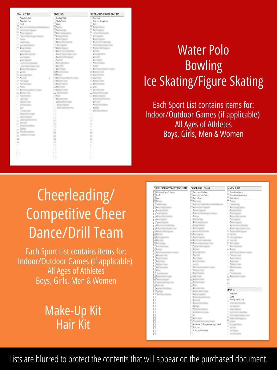 Sports Packing List - Tournaments, Games & Competitions product image (6)