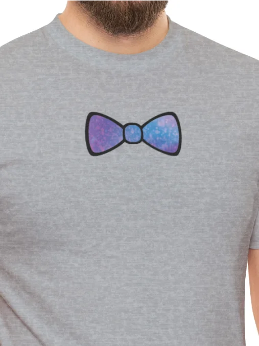 Dark Blue/Purple Mix Watercolor Bow Tie Shirt product image (1)