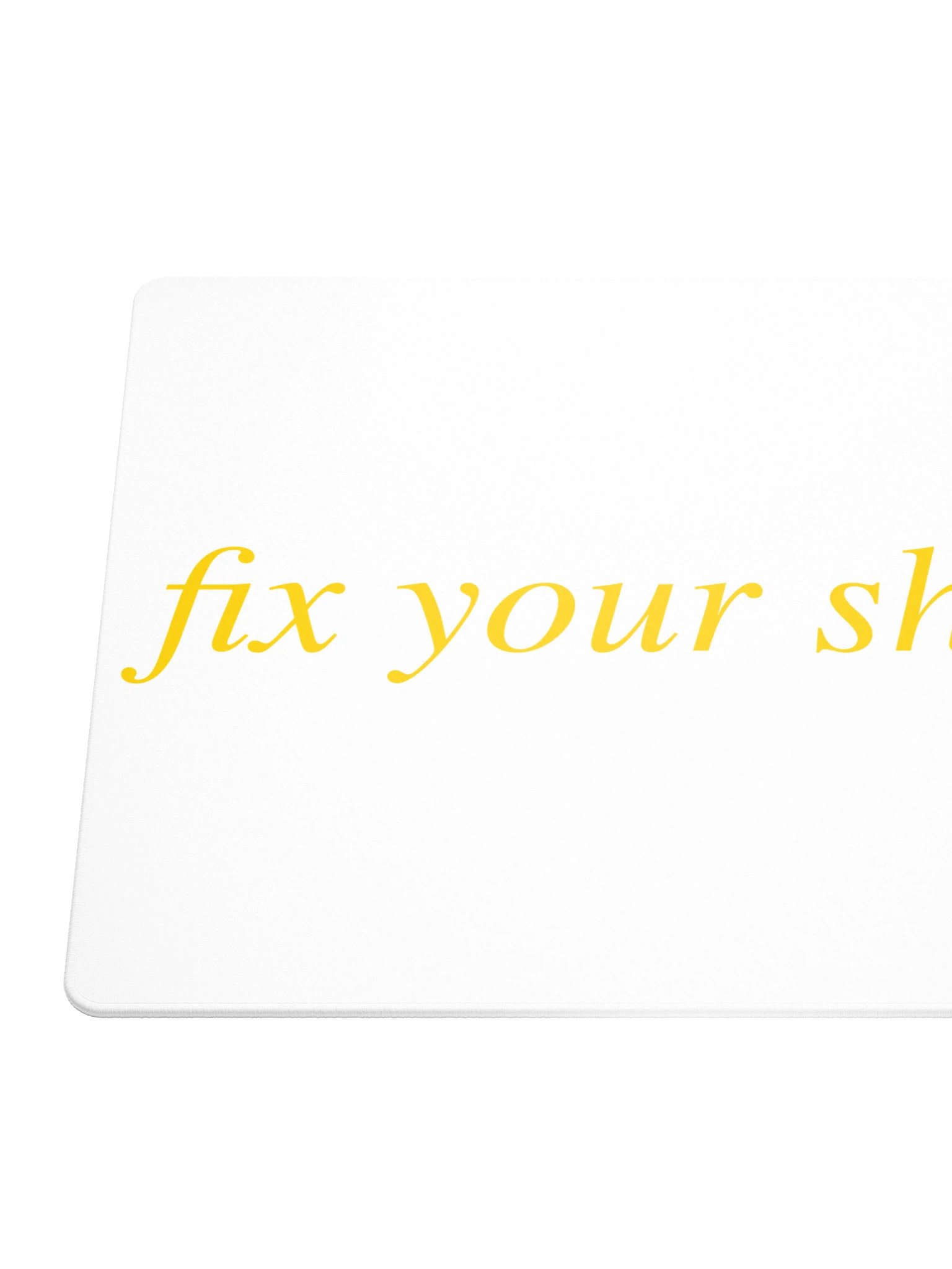 No ShopCo Gaming Mouse Pad - Phrase Yellow on White product image (6)