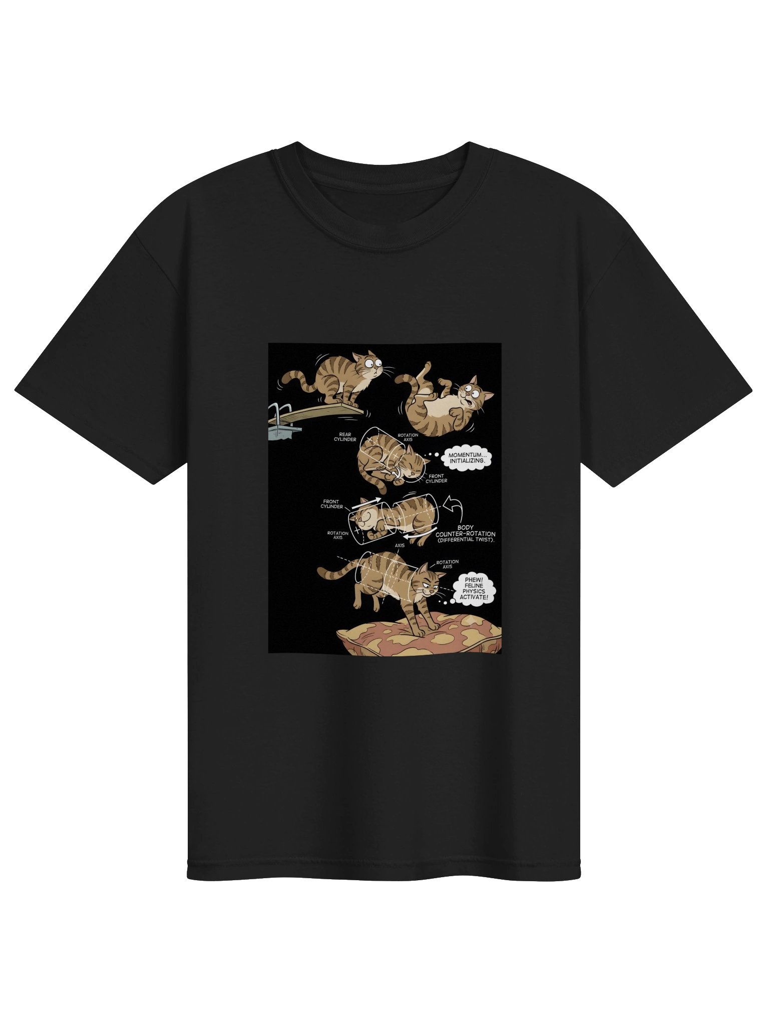 Feline Physics Cat Flip Tee product image (1)
