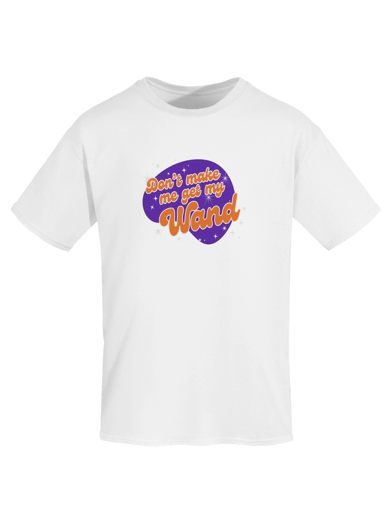 Fair warning tee (orange & purple on white) product image (5)