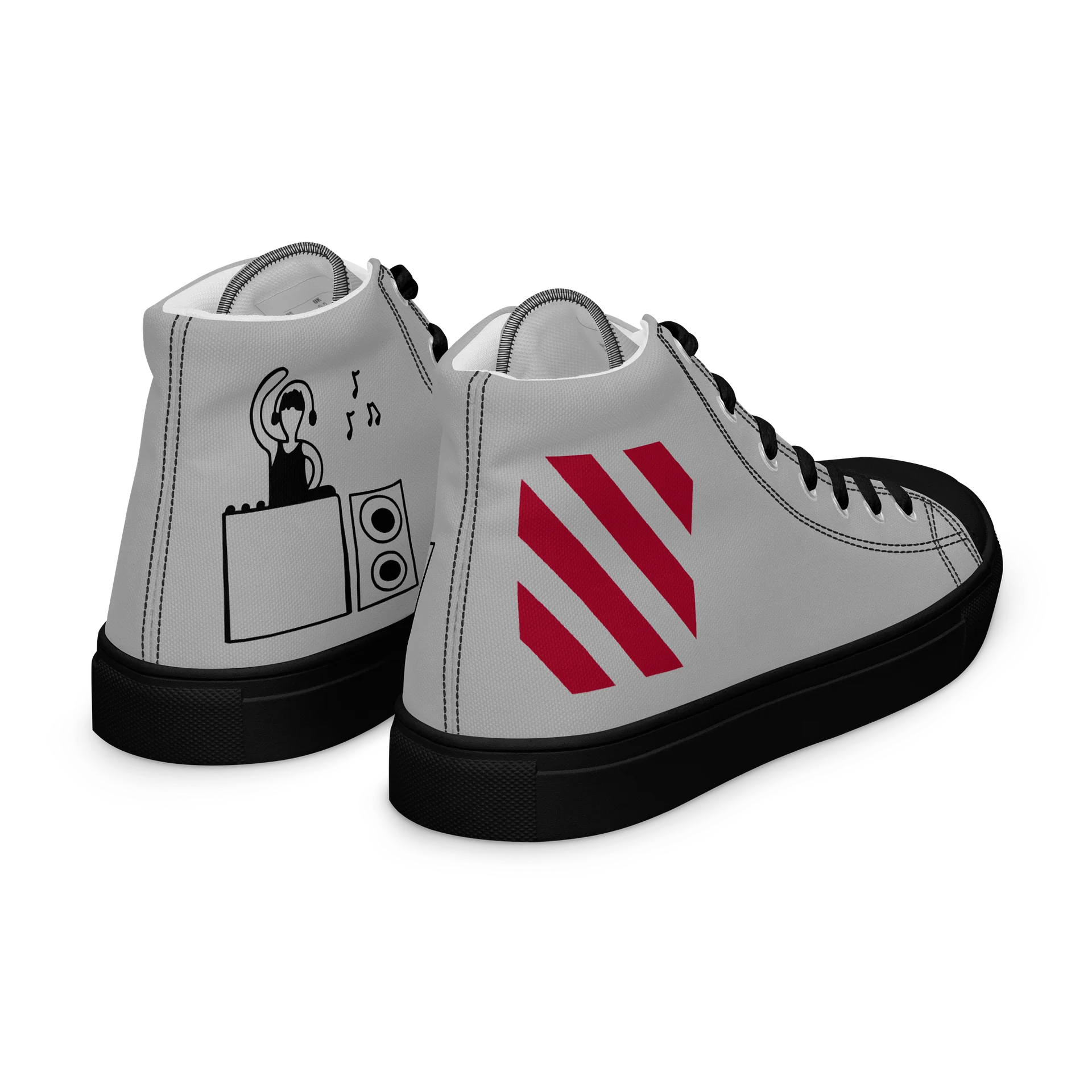Retro Vibes High Top Canvas Shoes product image (7)
