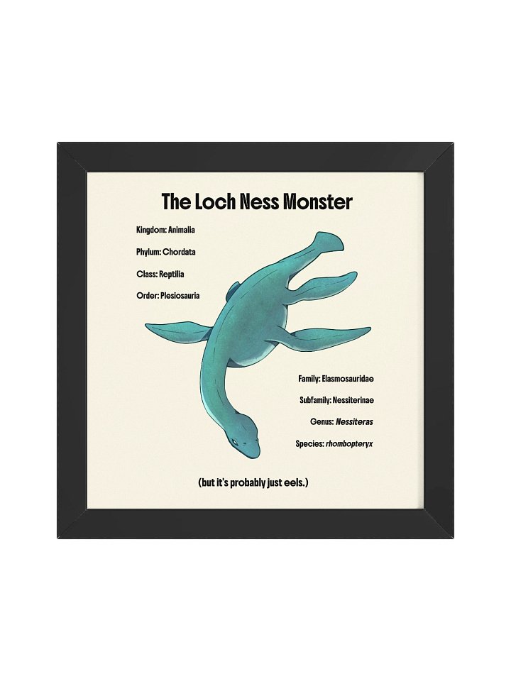 Nessie the Plesiosaur - Framed Poster product image (5)
