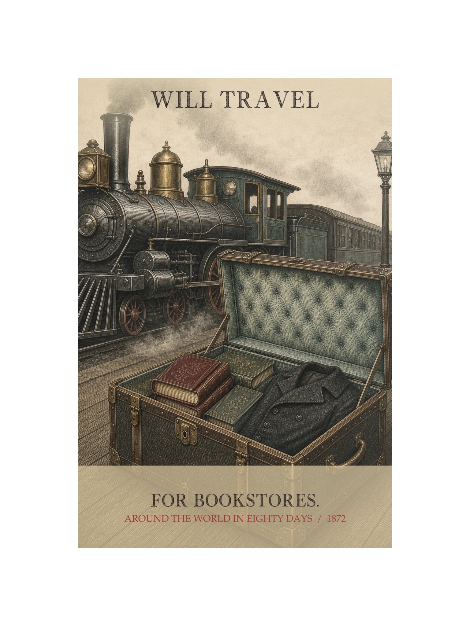 Will Travel For Bookstores -- Around the World in Eighty Days Art Print product image (12)