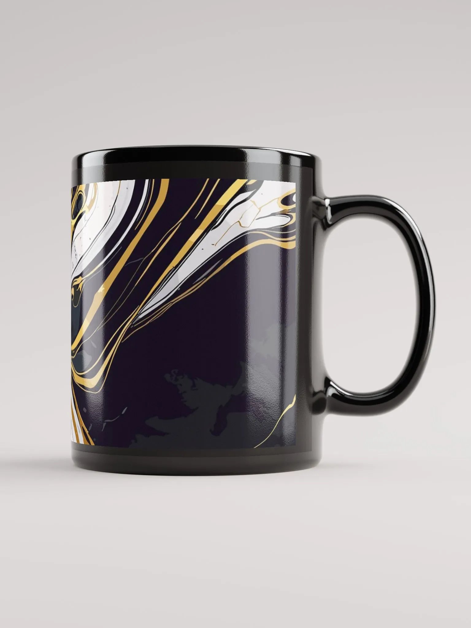 Elegant Flow Black Marble Mug product image (3)