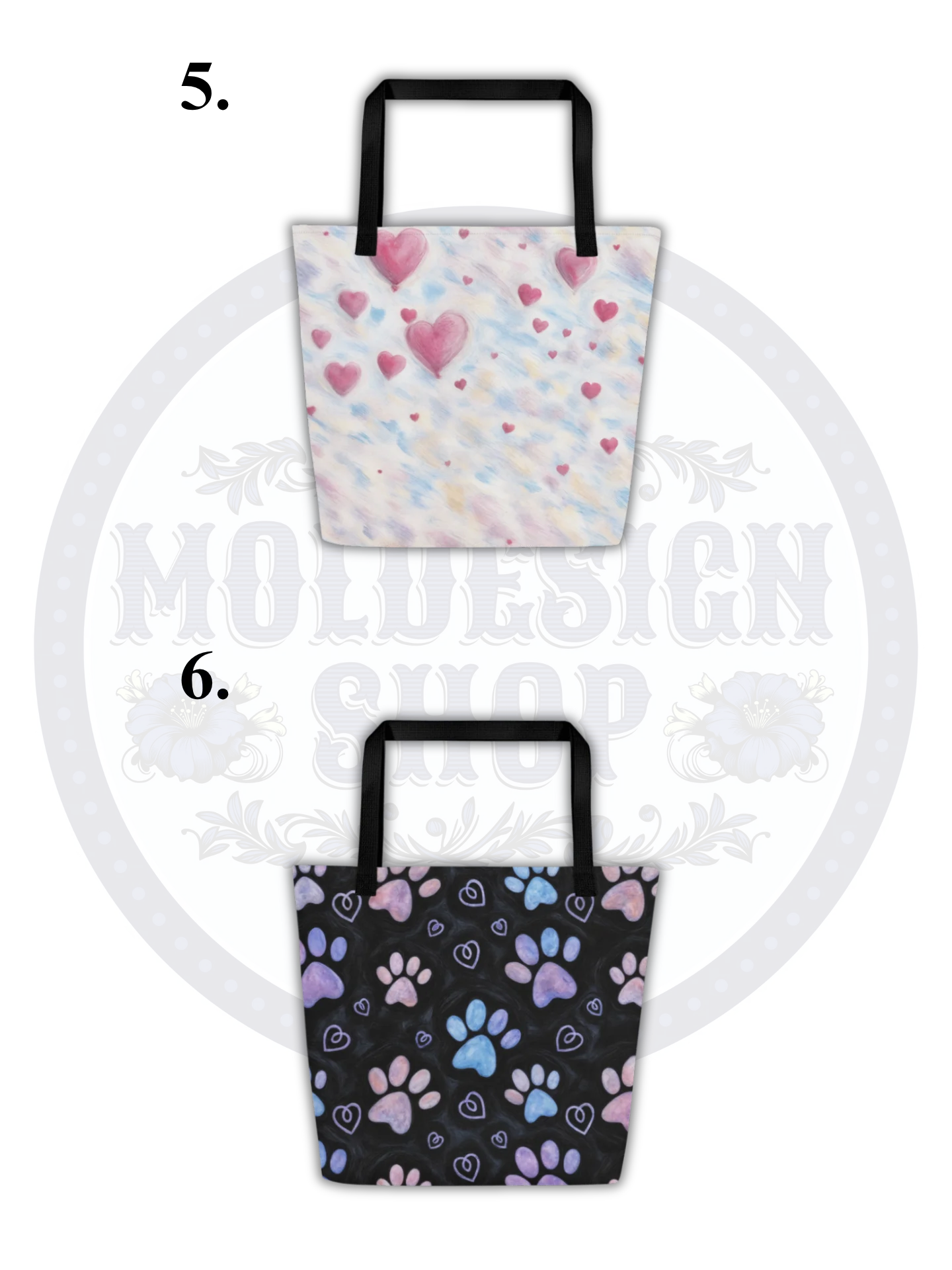 LUKAS 💙 / LARGE TOTE BAG WITH POCKET & ALL-OVER PRINT product image (9)