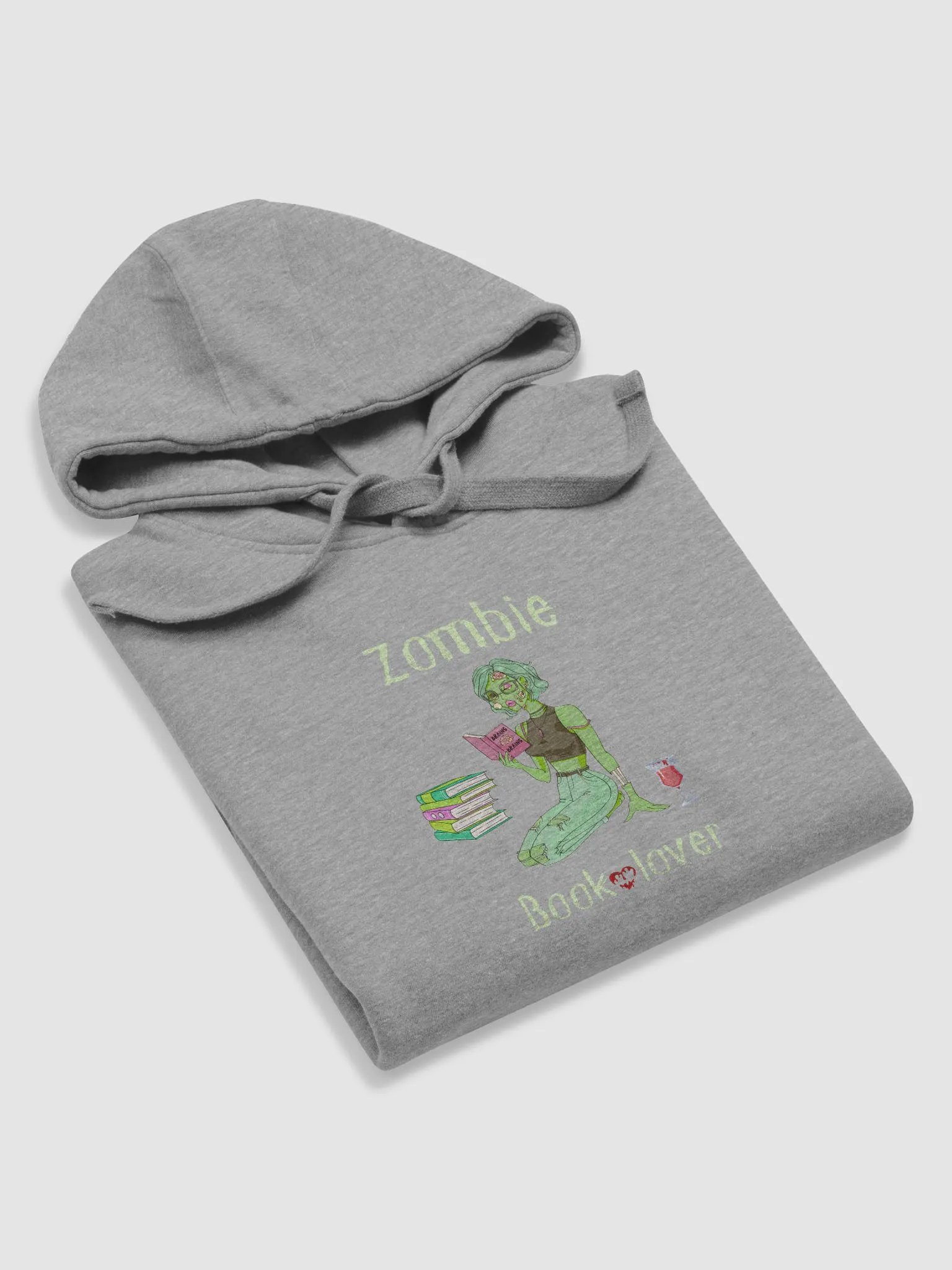 Zombie Book Lover - Carbon Grey Unisex Hoodie product image (5)