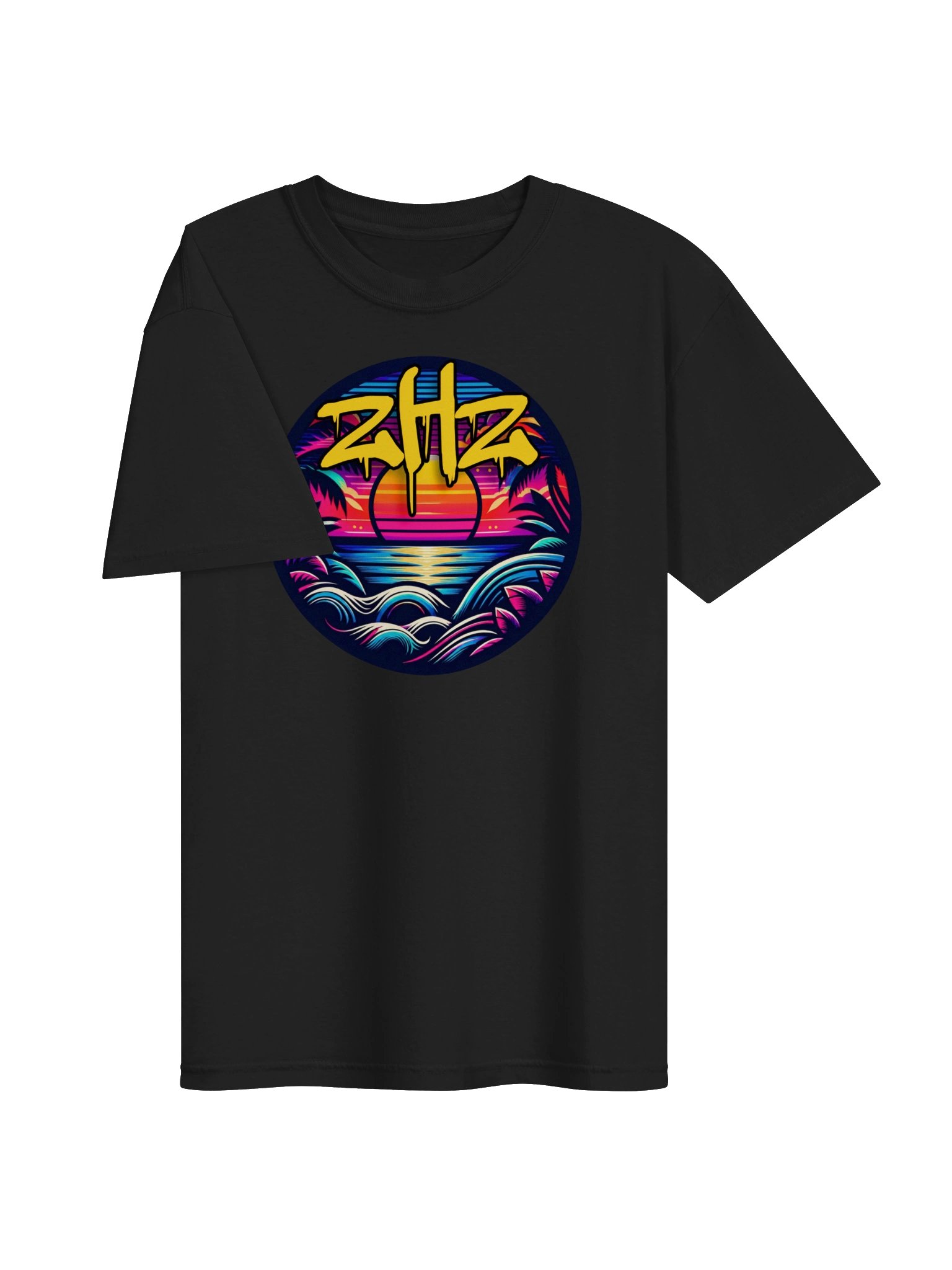 Z Frequency Retro Neon Sunset Tee product image (19)