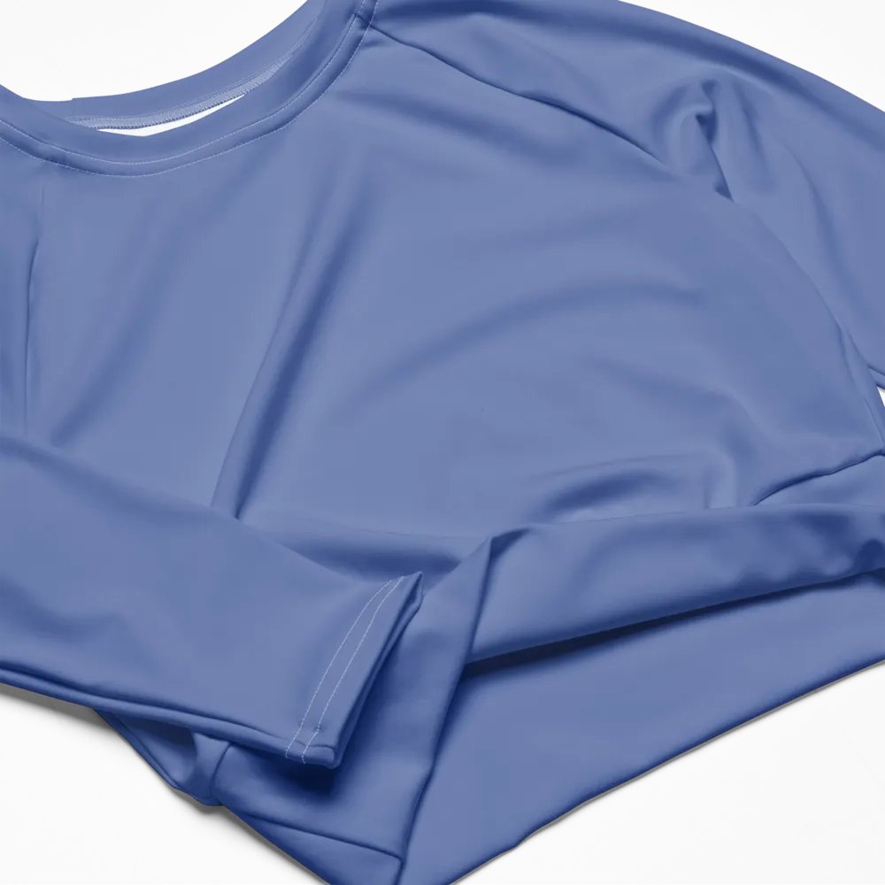 Wild Blue Recycled Long Sleeve Crop Top product image (10)