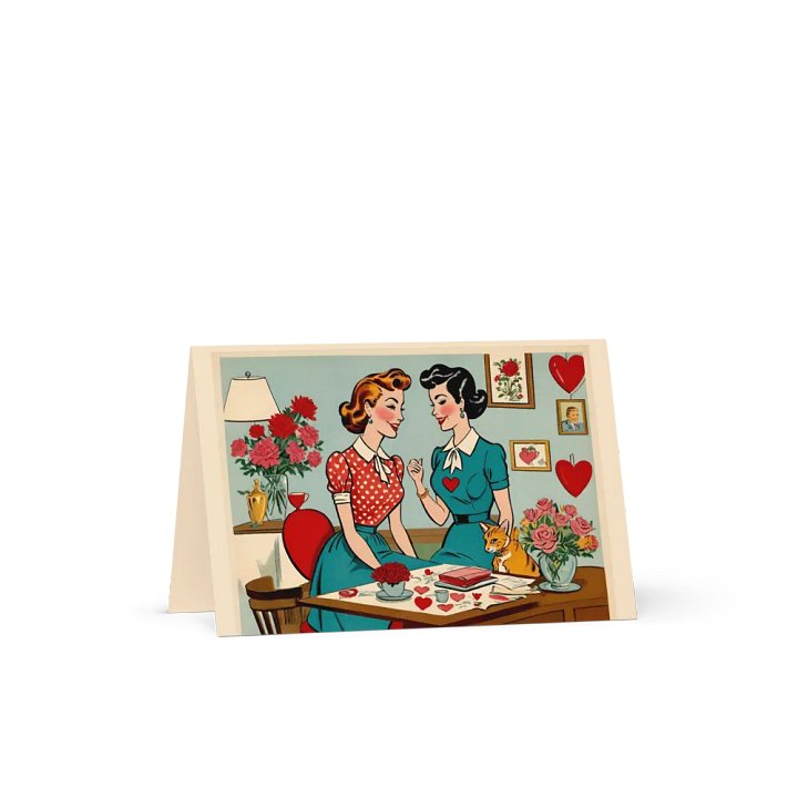 Lesbe Valentines, Simply Vintage Love Card product image (1)