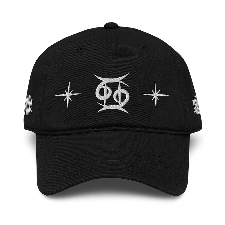 gemini-cancer cusp dad hat (white) product image (1)