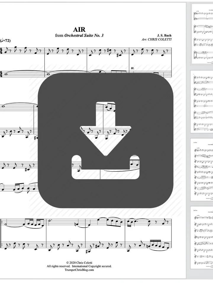 Trumpet Duet: Bach - "AIR ON A G STRING" product image (1)