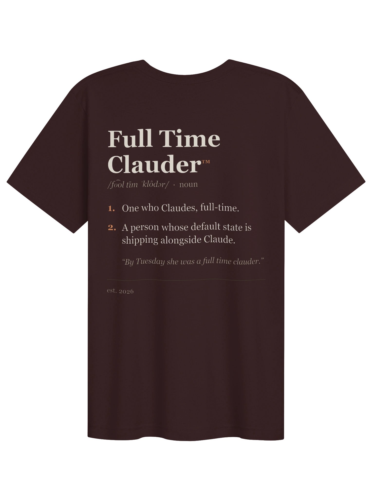Full Time Clauder T-Shirt - Classic product image (2)