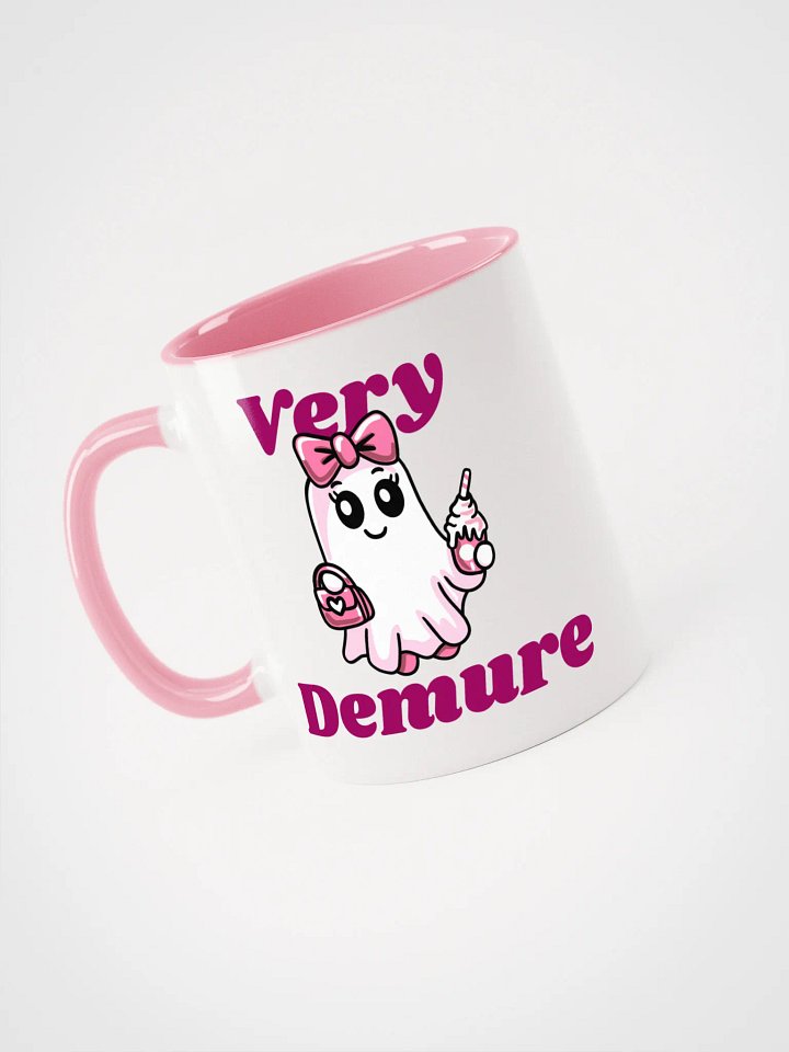 Very Demure Cute Ghost Left Hand Accent Color Mug product image (1)
