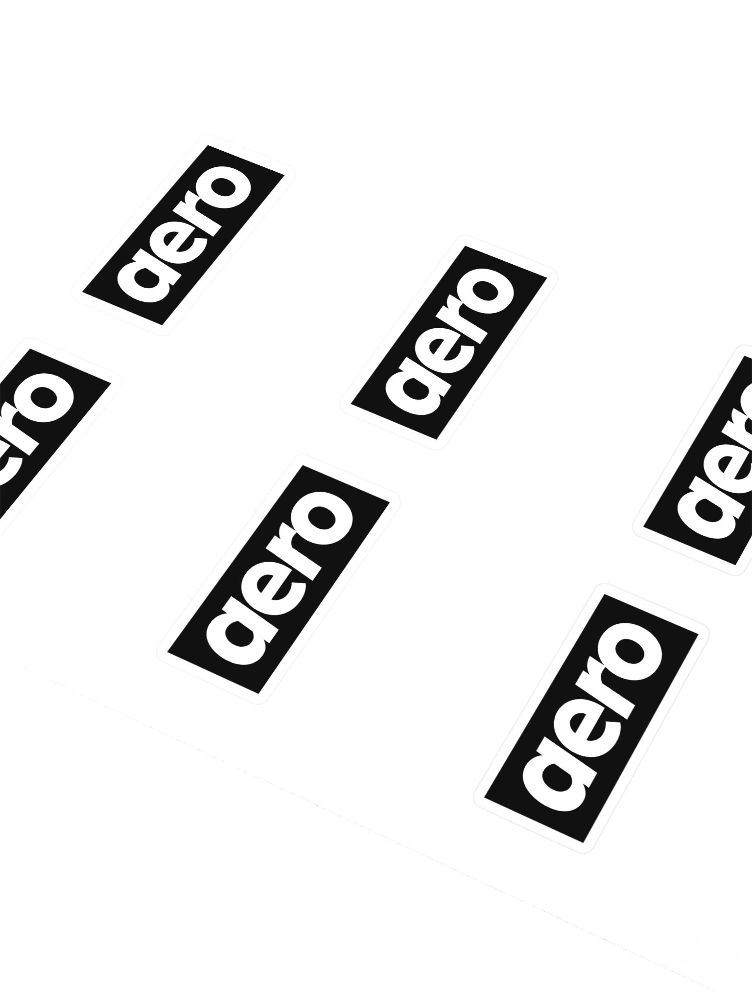 Sticker Sheet "AERO" Box, White/Black product image (2)