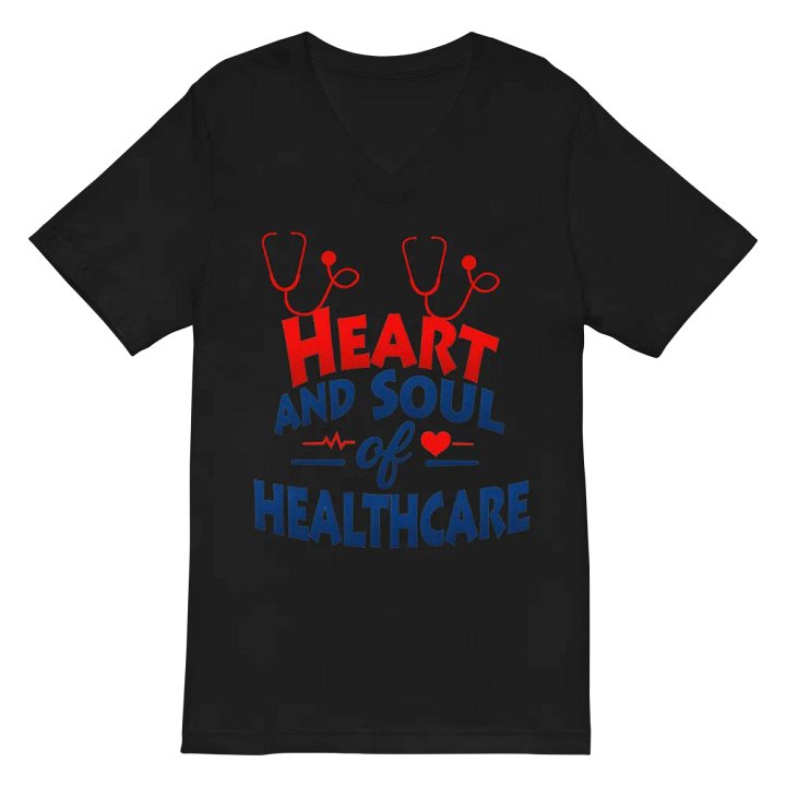 Heart and Soul of Healthcare V-Neck Tee product image (3)