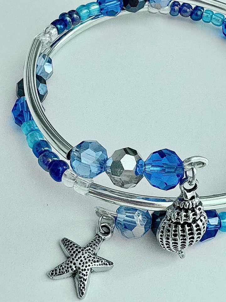 MFD-00070 | Handmade 8.25" Coil Bracelet | Coastal Charm Jewelry | by Monique Faella Designs™ product image (1)