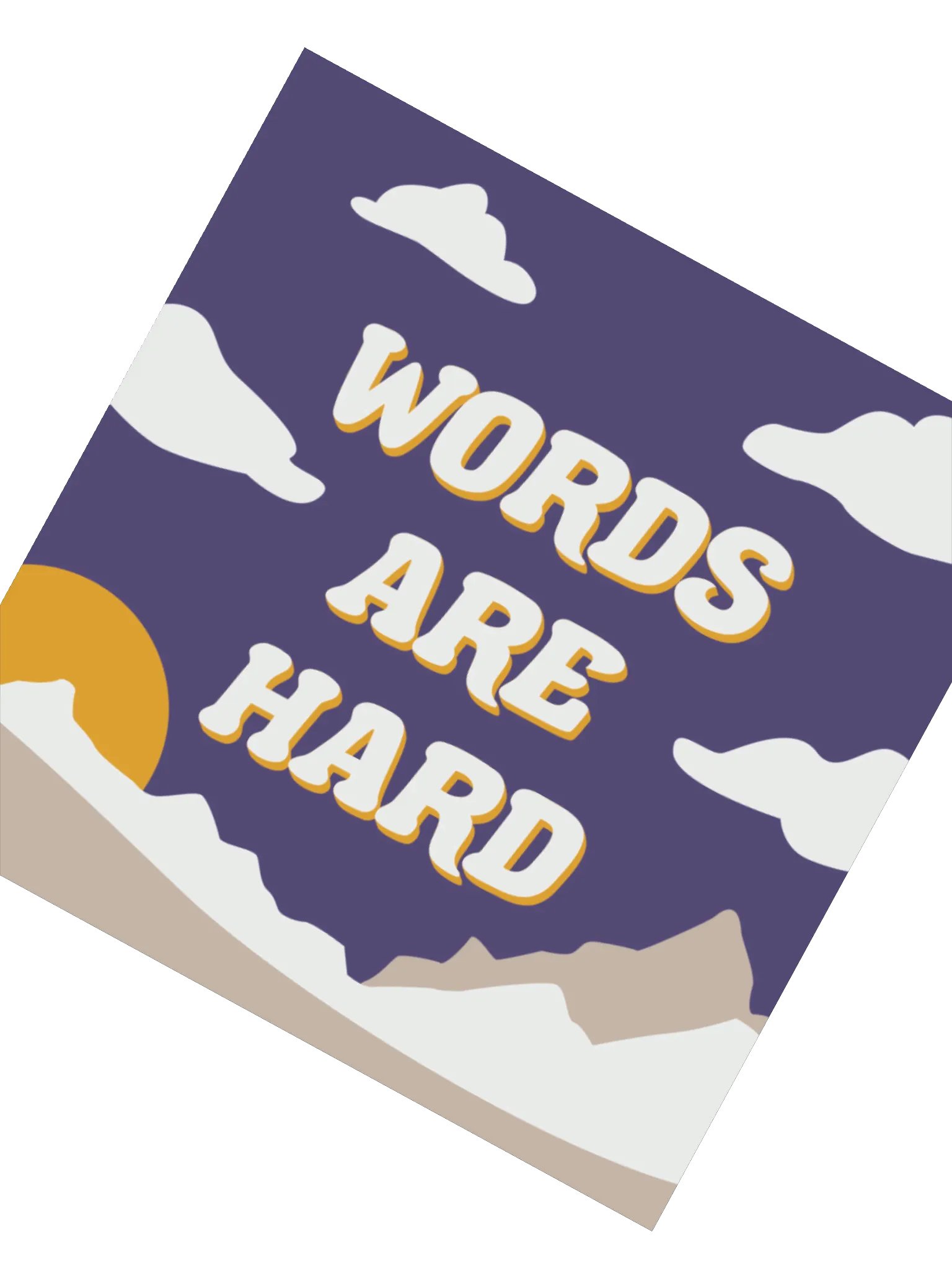Words Are Hard Landscape Sticker product image (2)