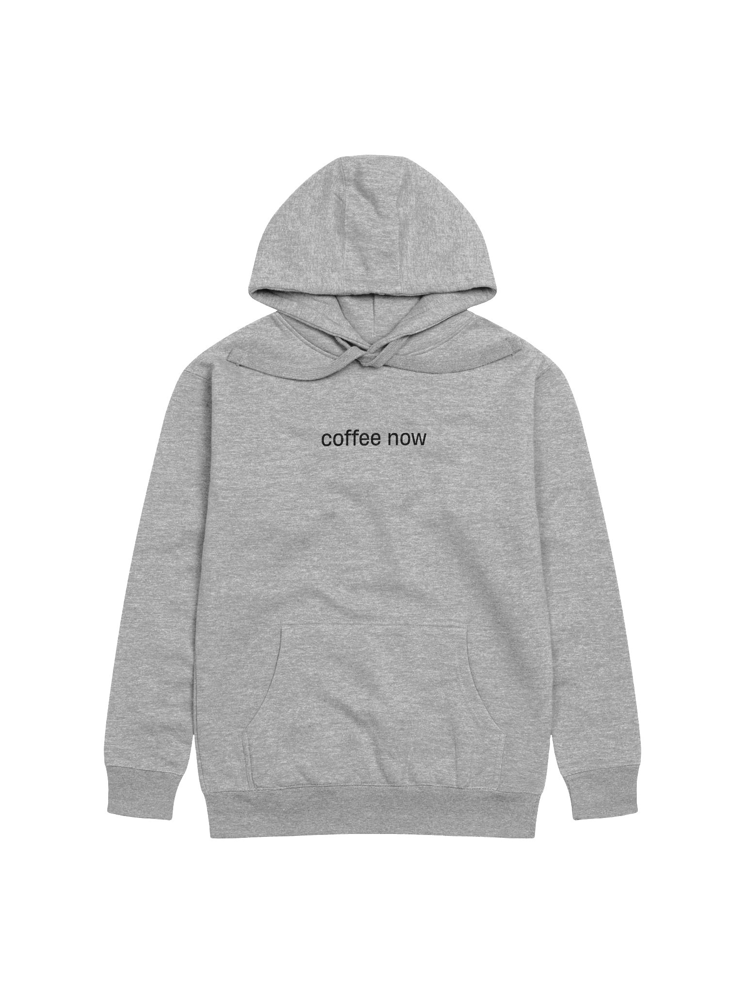 Hoodie “coffee now” print lowercase - black typo product image (3)