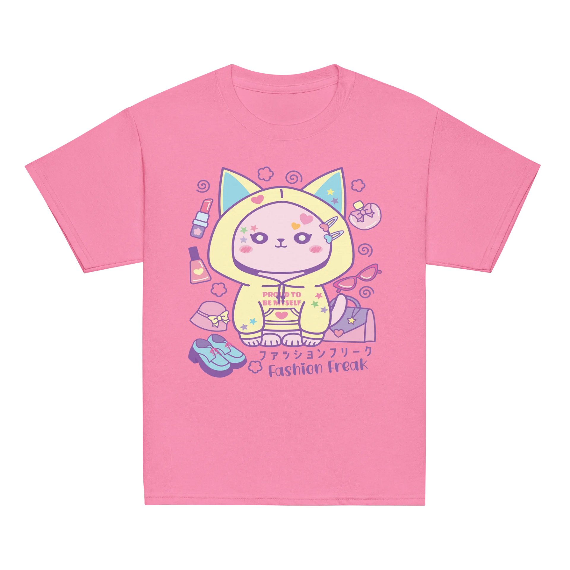 Fashion Freak Kitty- Unisex Youth Heavyweight T-shirt product image (2)