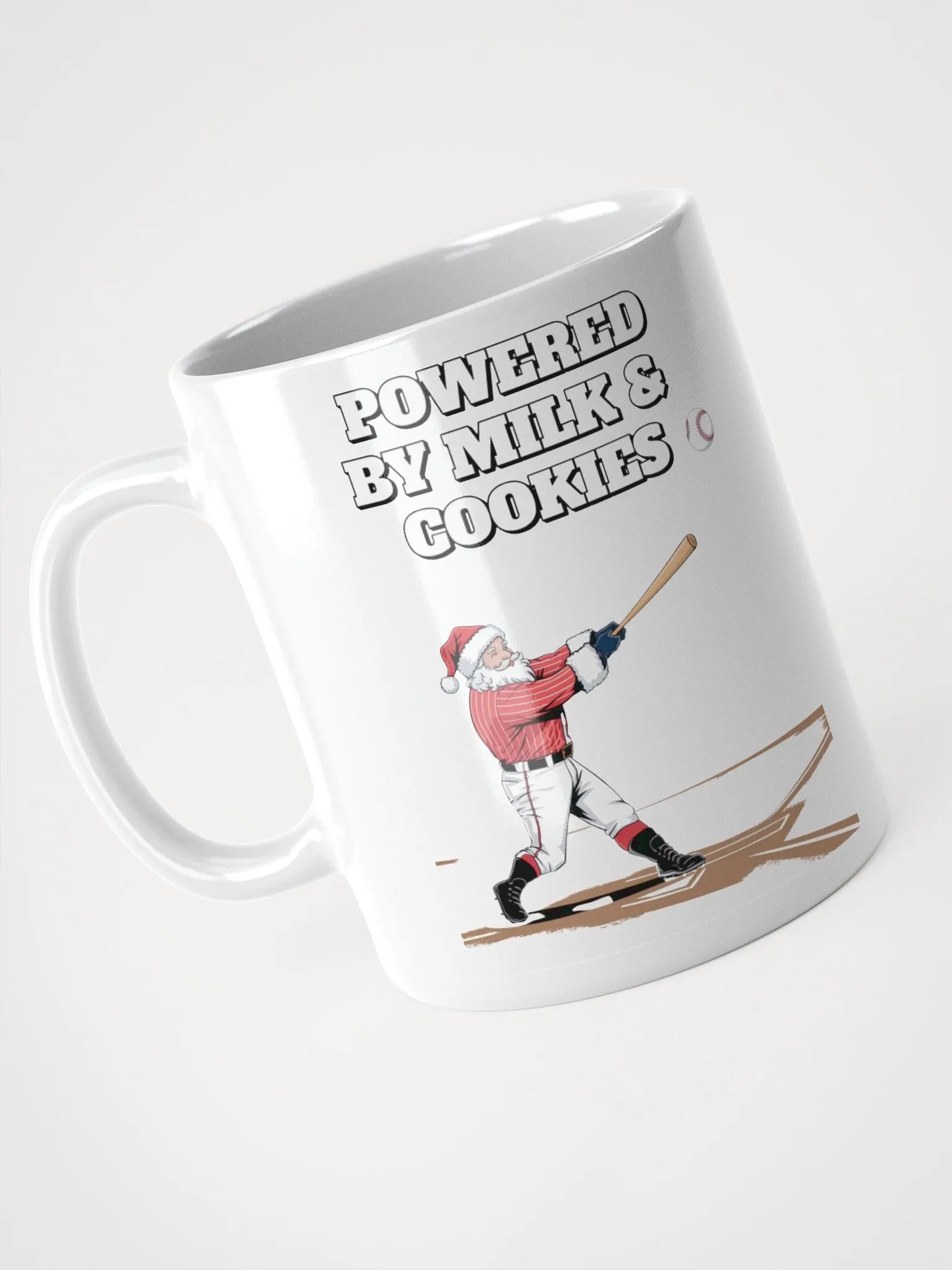 Powered By Milk And Cookies - Baseball White Mug product image (7)
