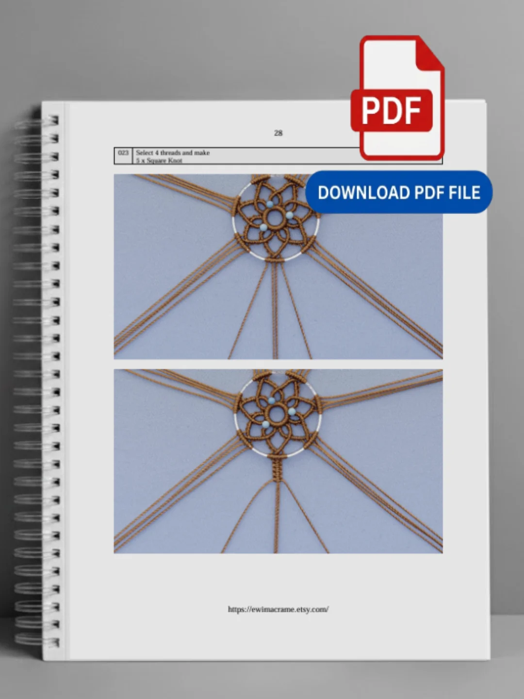 Micro Macrame Dreamcatcher – Photo Tutorial product image (5)