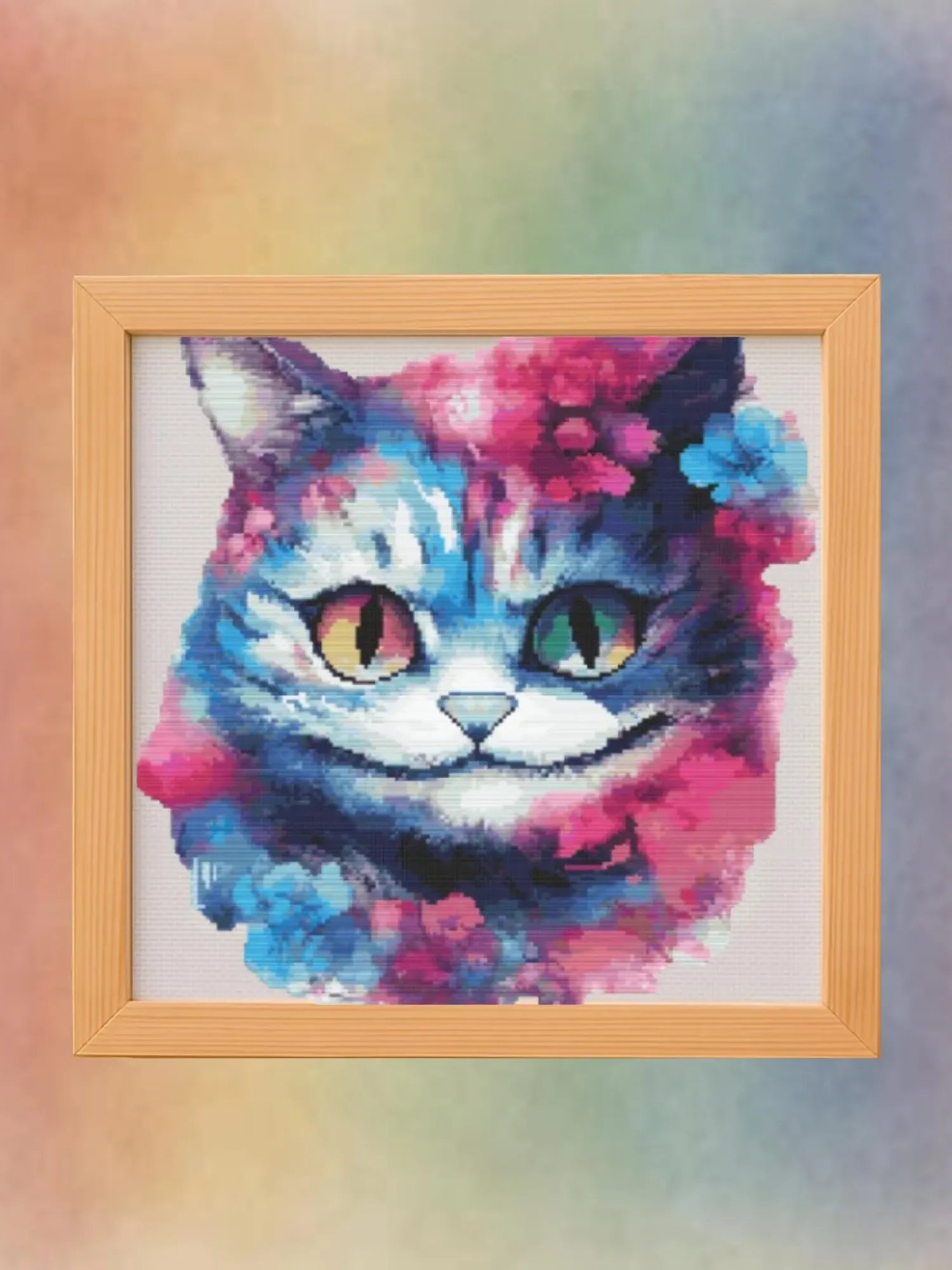 Psychedelic Paws Cross Stitch Pattern product image (1)