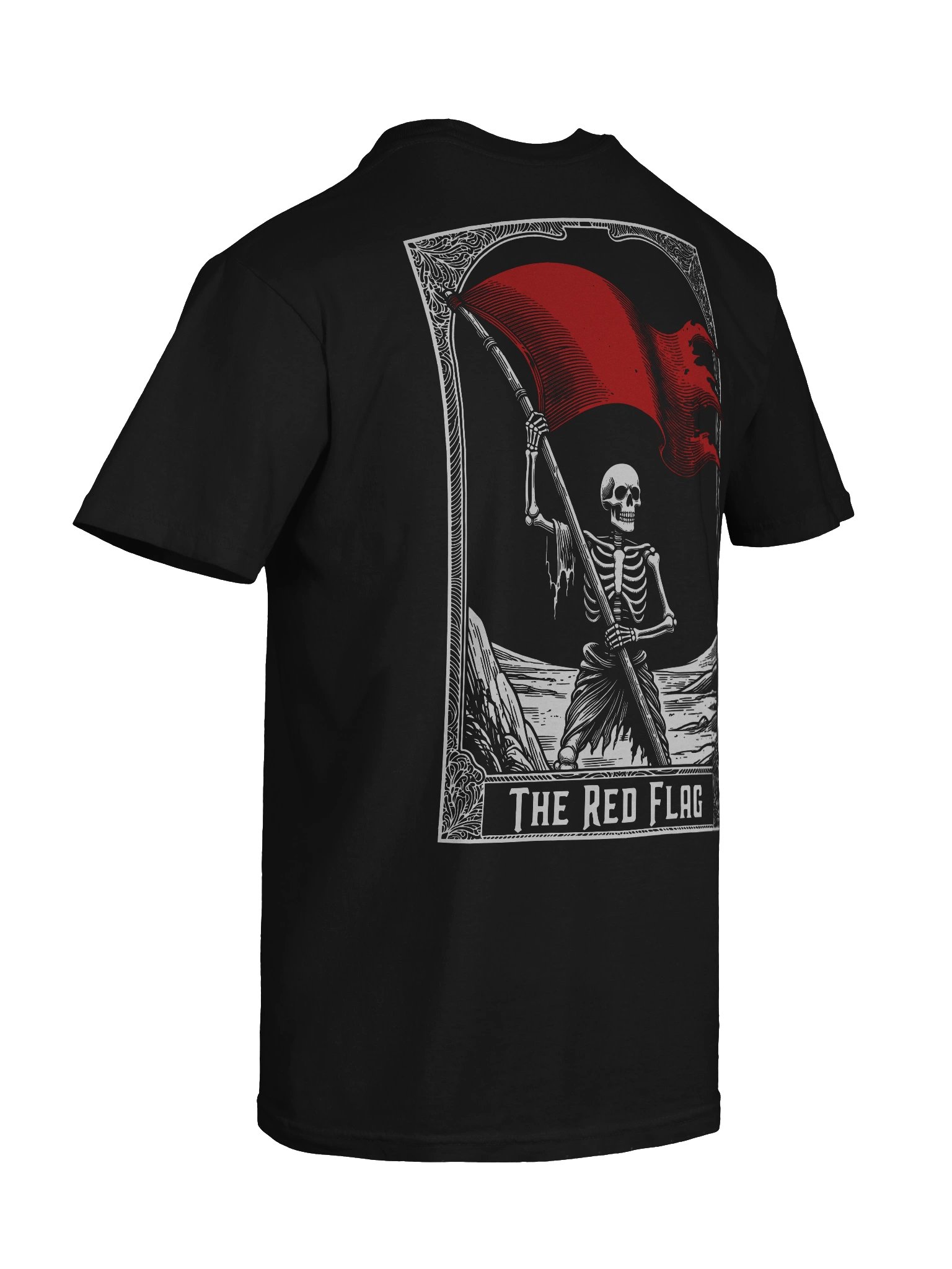 "The Red Flag" Skeleton // Heavyweight Tee (Back Print) product image (12)