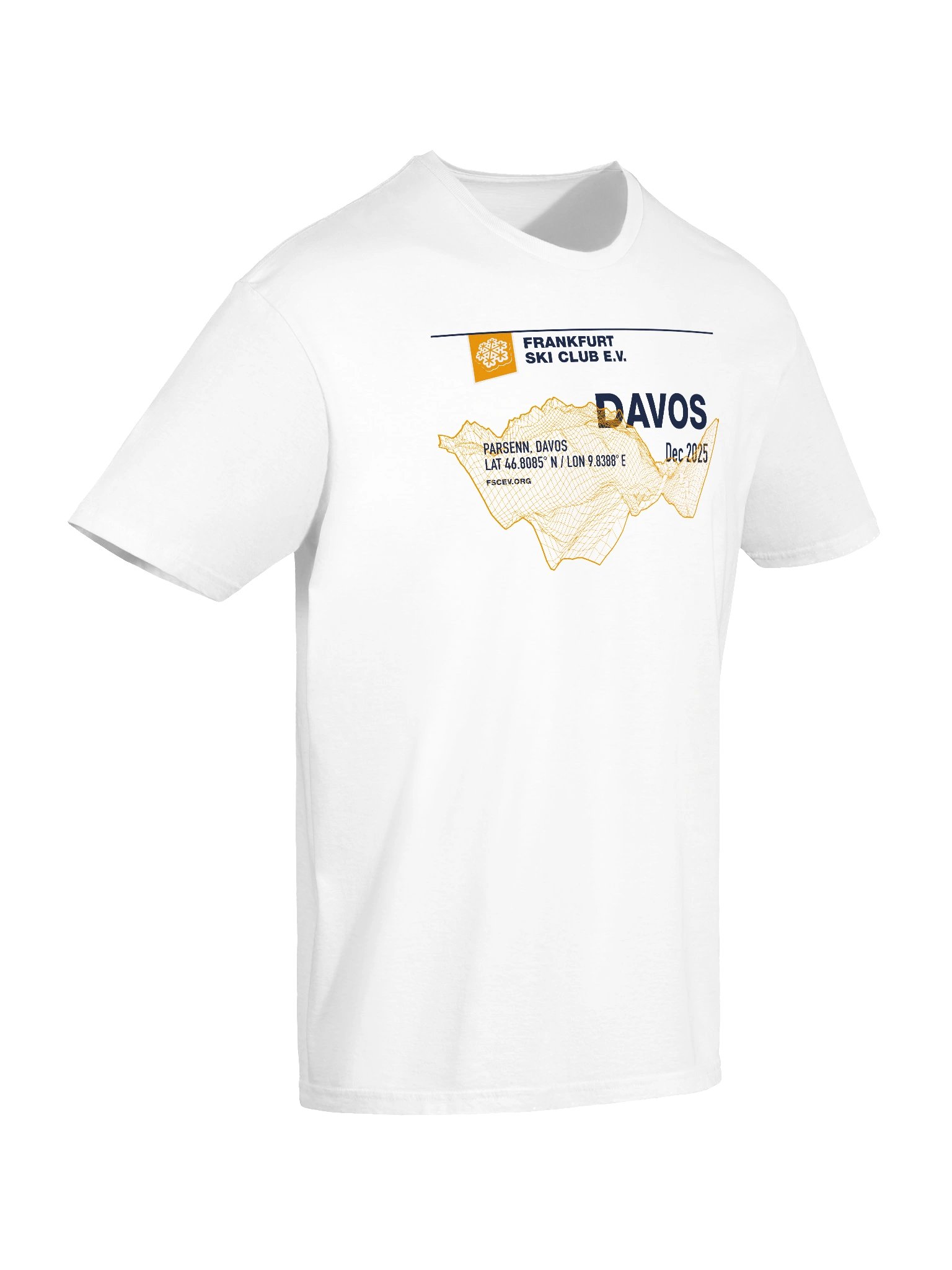 Davos / Parsenn Coordinates white (front only print) product image (4)