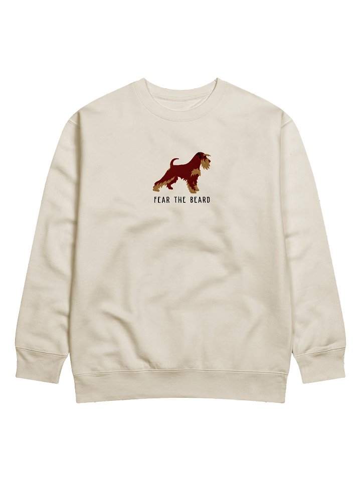 Fear the Beard Sweatshirt (Embroidered) of a Miniature Schnauzer(Liver & Tan) product image (71)
