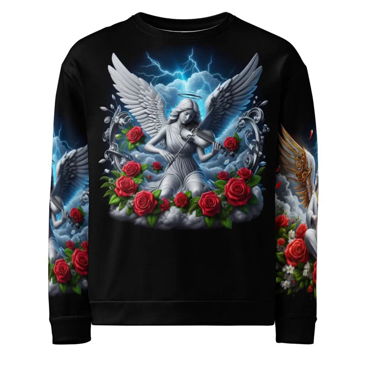 Angels making Music with a Violin - All-Over Unisex Sweatshirt #38 product image (1)