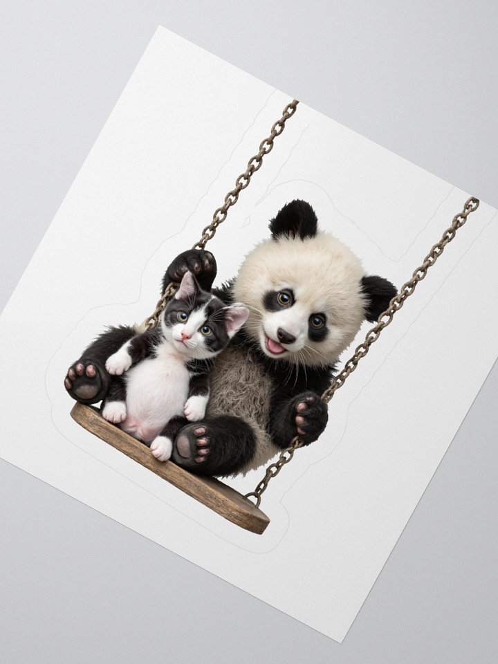 Panda and Kitten Swing Adventure Stickers product image (4)