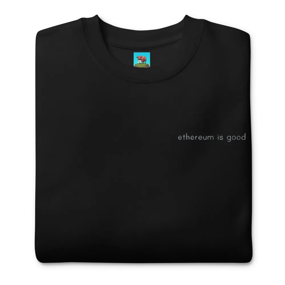 Ethereum is good crewneck (black) product image (11)