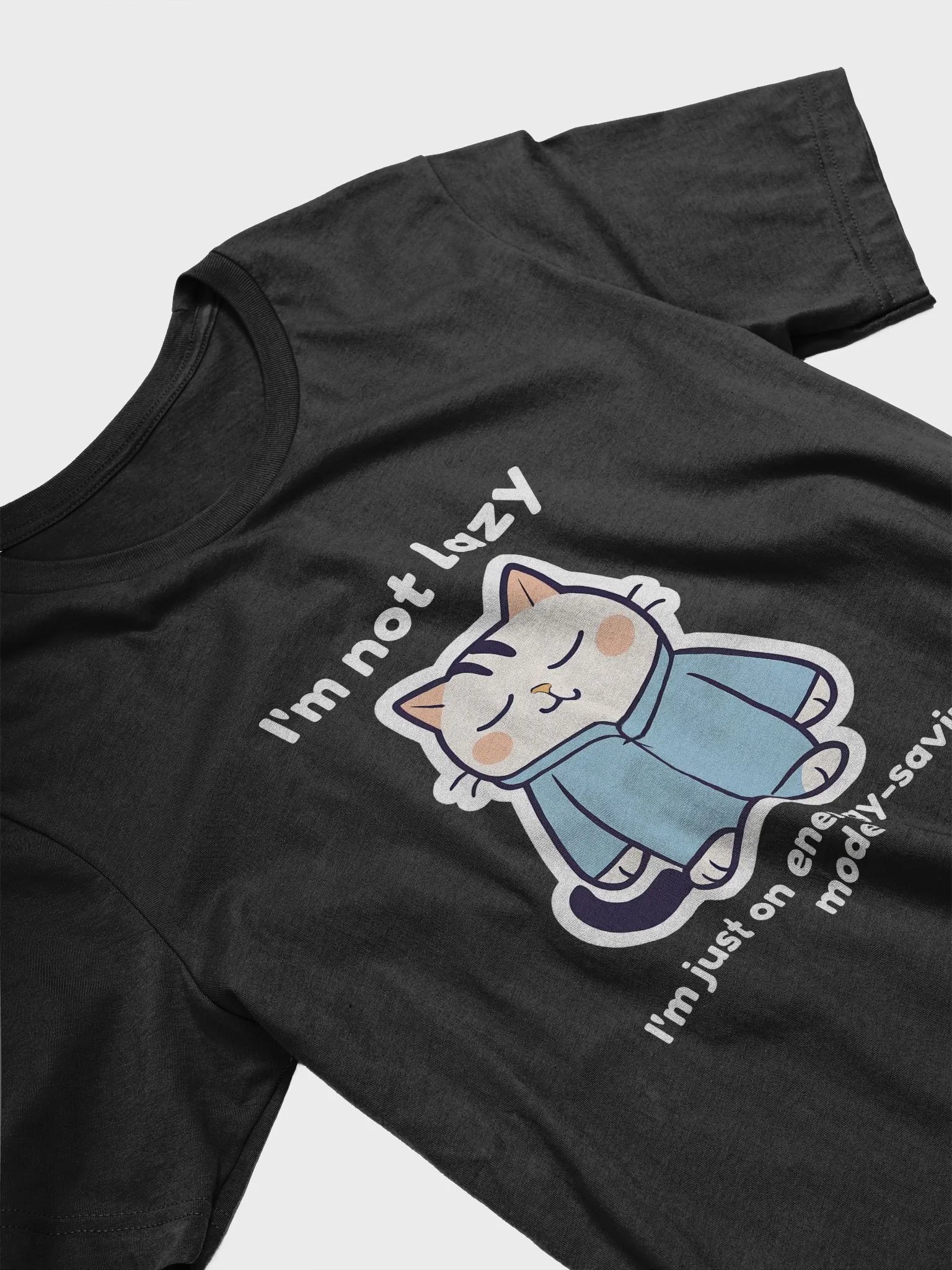 Energy-Saving Mode Cat T-Shirt product image (3)