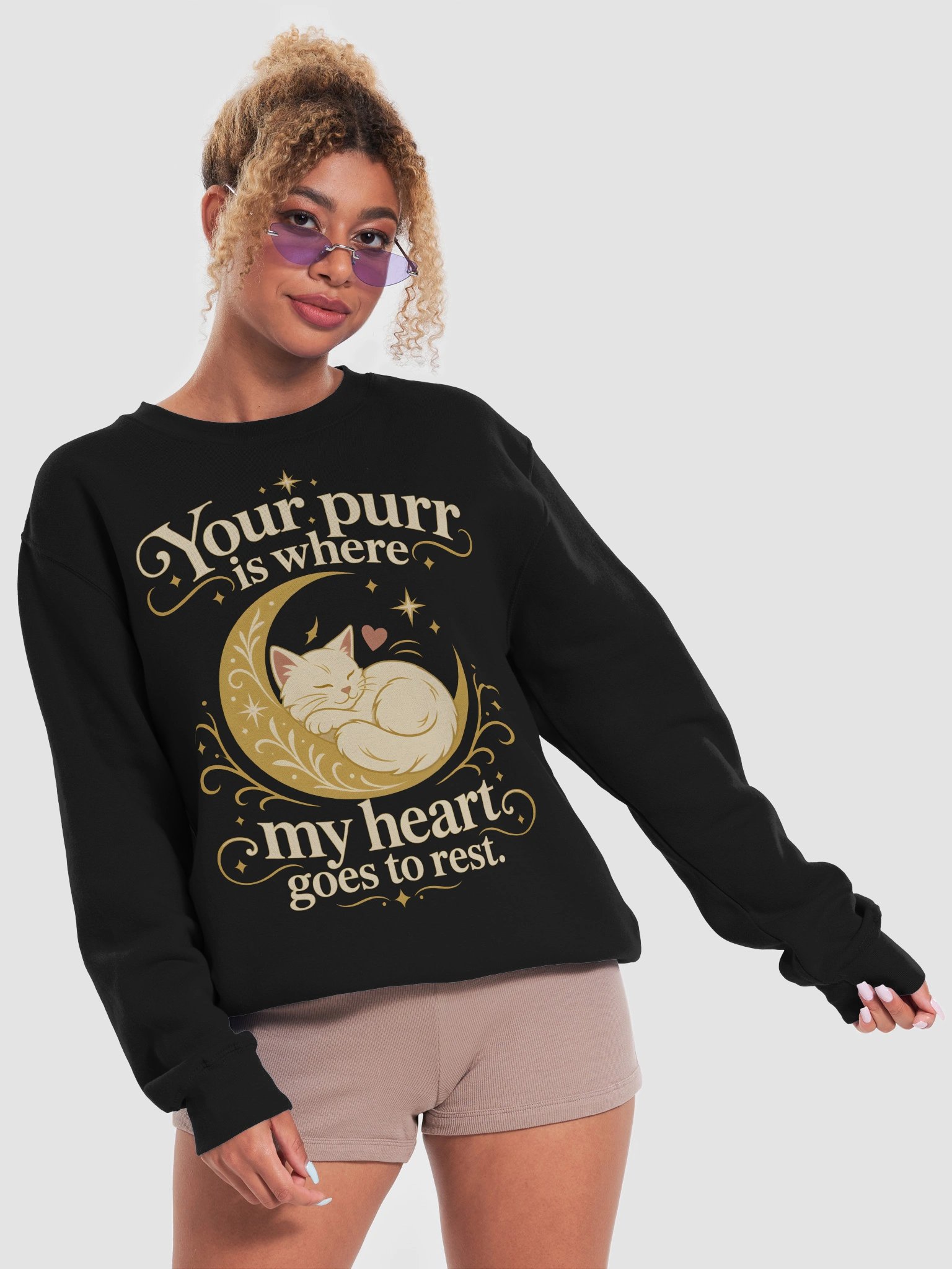 Your Purr Is Where My Heart Goes To Rest [Sweatshirt] product image (1)